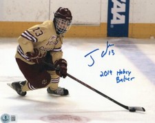 Johnny Gaudreau Signed Boston College 8x10 Photo 2014 Hobey Baker + Beckett COA