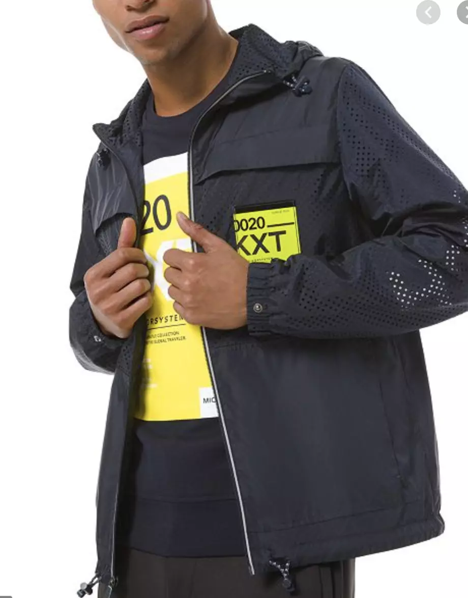 MICHAEL KORS Mens Veste X TECH Compacte Capuchon Hooded Jacket NEW NWT 298