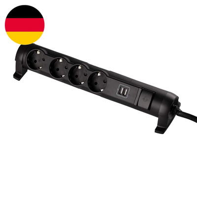 LEGRAND, Drehbare Steckdosenleiste Mit Kontroll-Schalter EIN/AUS (LED) Und 2X Us