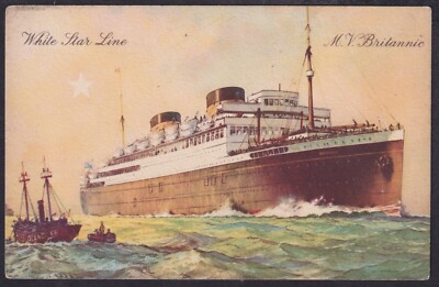 MV BRITANNIC Postkarte; White Star Line; unbespielt