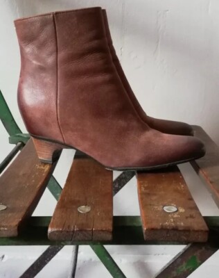 ショートブーツ・ブーティ Ankle Boots - MM6 Maison Margiela - Leather - Burgundy Mm6 Maison Margiela Brown Leather Boots 36 3-3.5 Designer
