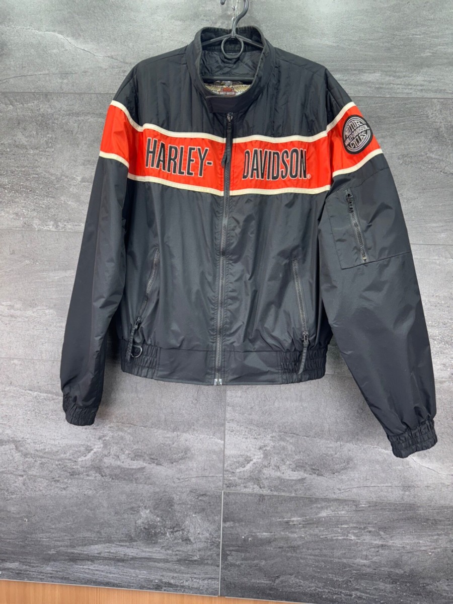 ⭐️90s⭐️HARLEY DAVIDSON ナイロンジャケット　ヴィンテージ　L VINTAGE HARLEY DAVIDSON RACING NYLON FULL ZIP JACKET MENS