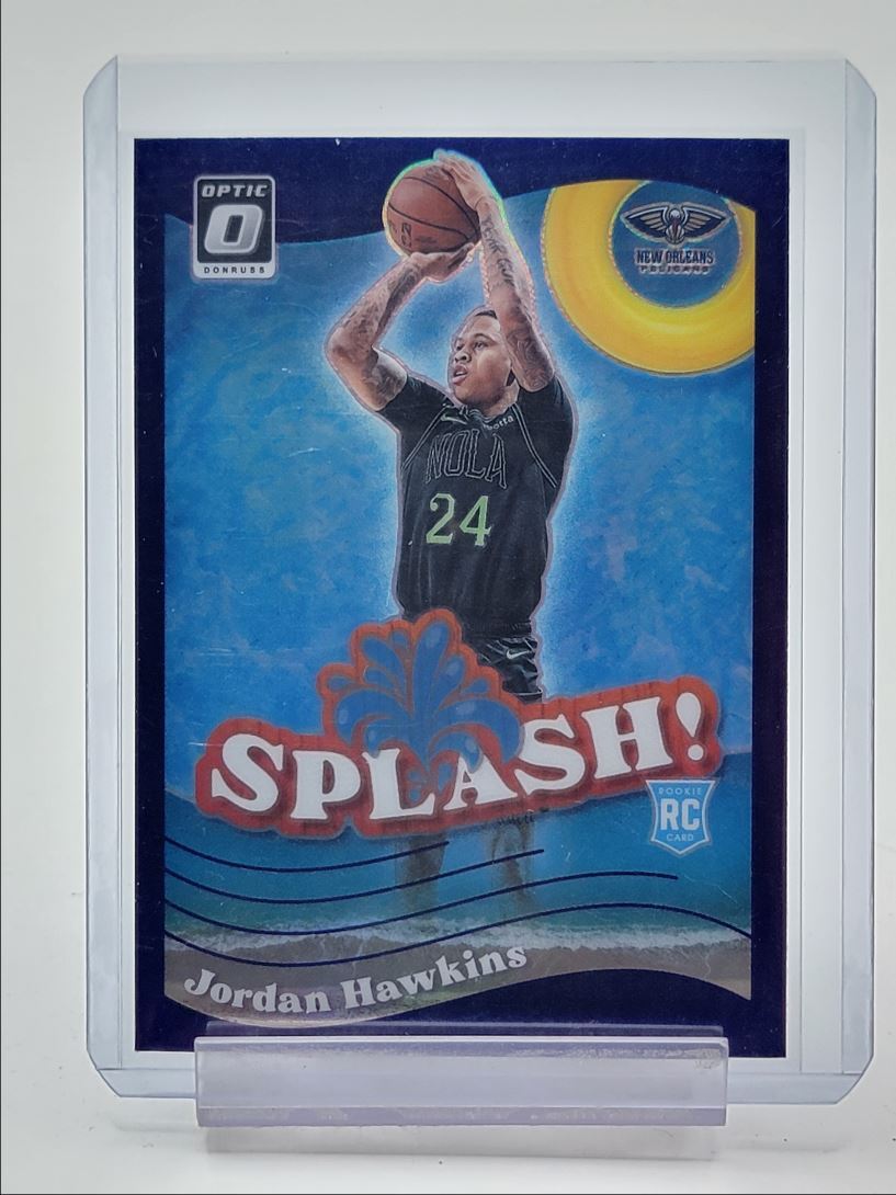 JORDAN HAWKINS 2023-24 DONRUSS OPTIC SPLASH ROOKIE PURPLE PRIZM RC Q3918