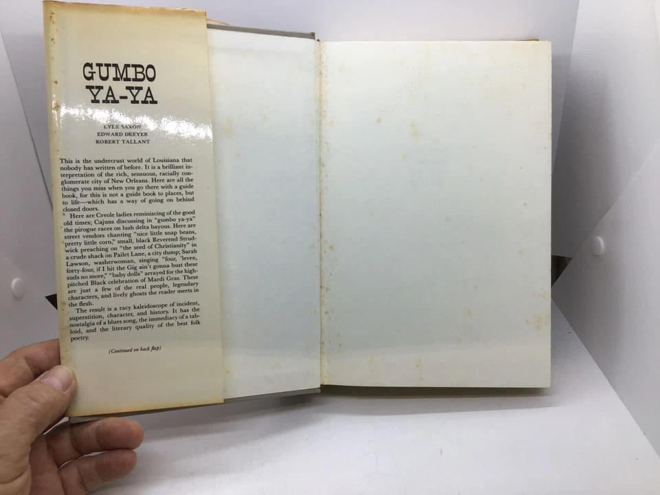 GUMBO YA-YA: A COLLECTION OF LOUISIANA FOLK TALES By Lyle Saxon & Robert Tallant Foto 4 de 4