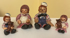 Raggedy Ann & Andy Mini Figures Figurines 2 Different Sets & Sizes Vintage New