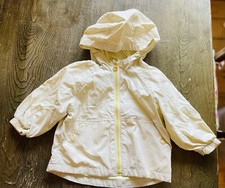 ZARA Baby 9-12 Months Unisex Girl Or Boy Cream Lightweight Shower Rain Jacket