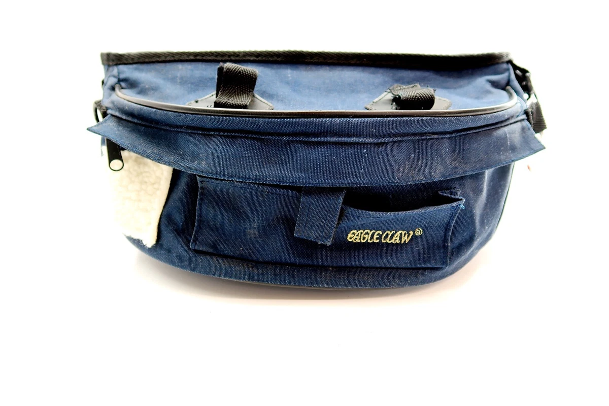 EAGLE CLAW Fishing Tackle Bag Fanny Pack in Blue ~ Adjustable Waist /NICE