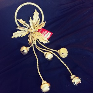 Golden Leaf Decorative Door Knob Hangers Gold Jingle Bell Ebay