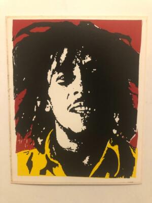 Vintage BOB MARLEY Bad Otis Link Art Original Print Sticker 5'' reggae dub ziggy