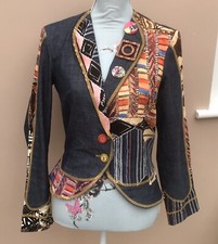 Save The Queen Size Medium Chest 36”y2k 90s 00s Vintage Denim Embellished Jacket