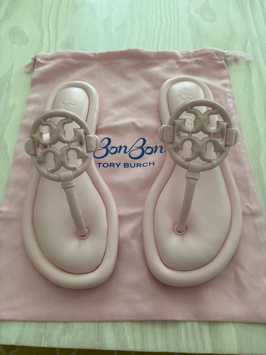 NIB Tory Burch X BONBON MILLER PADDED SANDAL: Strawberry Marshmallow Pink Sz 10