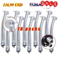 10 x Dental High Speed push button Handpiece Turbine 4 hole NSK Style