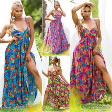 Koucla Women's Maxi Dress Party Summer Maxi Dress Flower Print Milax-Fashion