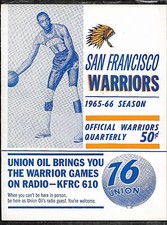 1-8-66  Boston Celtics VS San Francisco Warriors Program Nate Thurmond Cover!