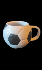 PG TIPS TEA FOOTBALL SHAPED MUG BLACK & WHITE ADVERTISING RETRO COLLECTABLE
