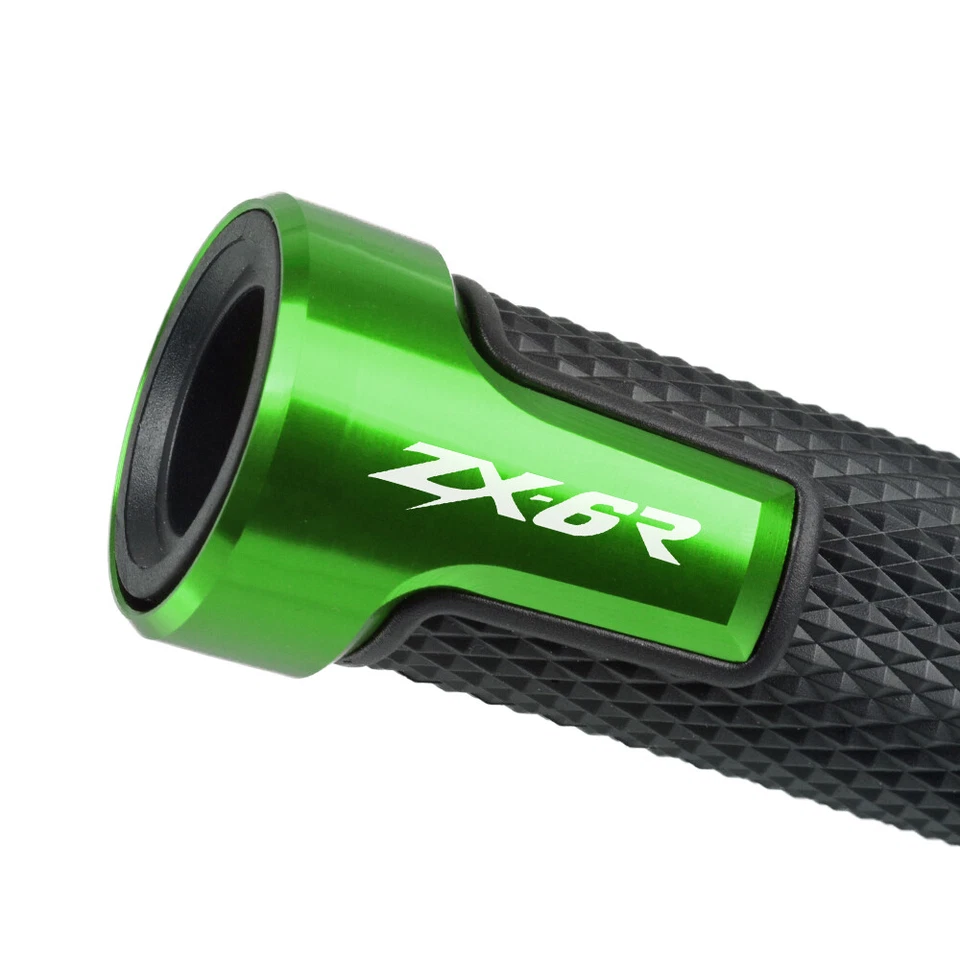 For KAWASAKI NINJA ZX-6R 7/8"22mm Handlebar Hand Grips Handle Bar End Grip Foto 3 de 4
