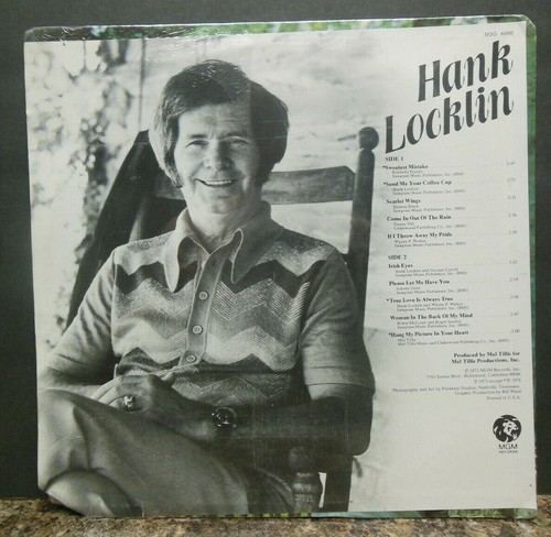 Sealed New! HANK LOCKLIN: Self Titled, MGM 4986, 12" LP Mint (E) - Picture 2 of 2