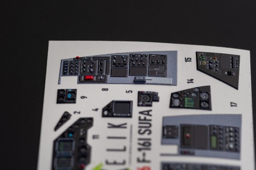 F-16I "Sufa" - interior 3D decals for Academy kit 1/32 Kelik K32026 - 第 8/15 張圖片