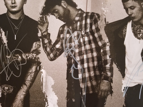 Asking Alexandria REAL SIGNED See What's On The Inside Vinyl #1 Red Color COA - Picture 4 of 7