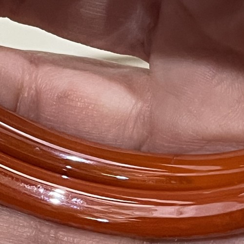 Juego de 2 pulseras brazalete vintage de vidrio naranja sin marca - Imagen 12 de 15