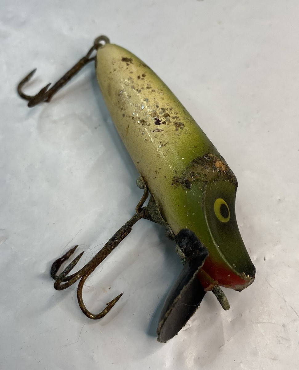 Vintage Heddon Fishing Lure RARE black HONG KONG Marked Bill Vintage Heddon Fishing Lure RARE black HONG KONG Marked Bill