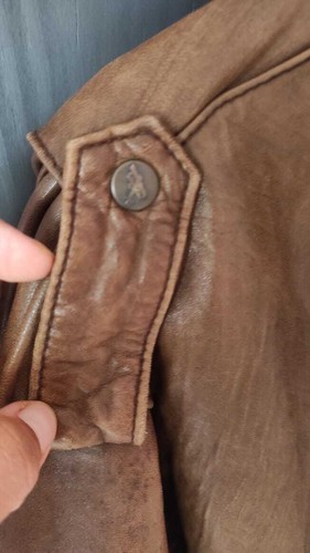 Chaqueta Para Hombre Vintage Bombardero de Vuelo Cuero Fuerza Aérea Marrón Talla 50 - Imagen 8 de 24
