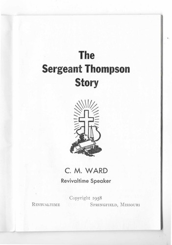 The Sergeant Doyle Thompson Story By C M Ward 33-Page Pamphlet 1958 - Imagen 2 de 4