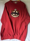Vtg Oarsman Crewneck Sweatshirt Mens Medium Red Navy Pier Nautical Sailing