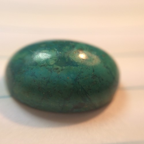 10.98 cts Natural Oval Cabochon Opaque Green Chrysocolla (Africa) - Picture 2 of 4