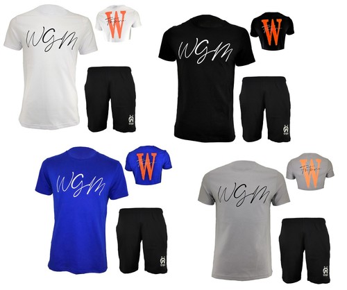 COMPLETO SPORTIVO COMPOSTO DA T-SHIRT E PANTALONCINI CON LOGO WGM UOMO  SHARK | eBay