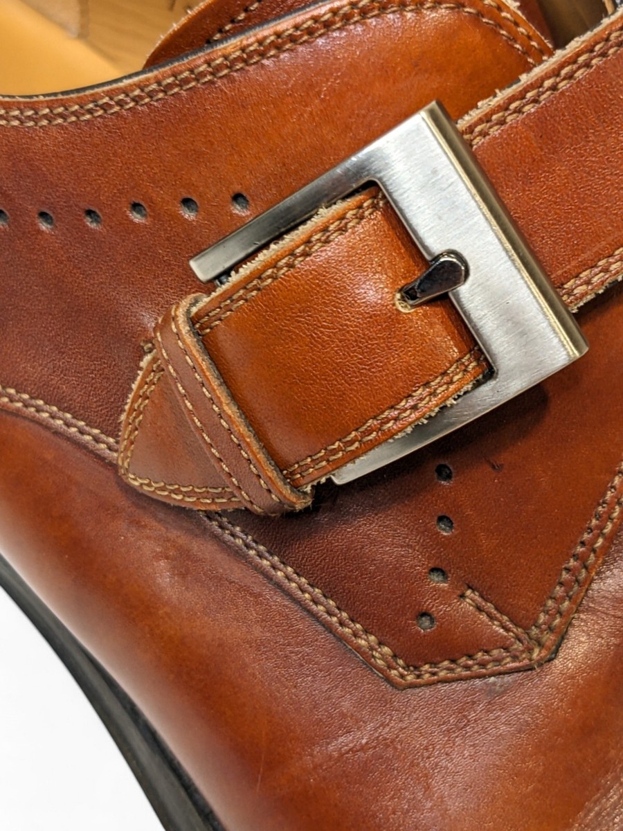 Magnanni 19736 Carey Burnished Brown Leather Monk Strap  display picture 3
