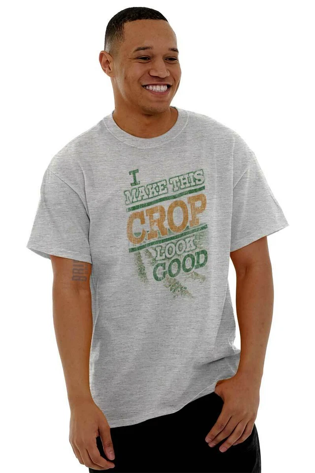Camiseta Camiseta Funny Farmer I Make This Crop Look Good Joke para mujer u hombre cuello redondo Foto 4 de 4