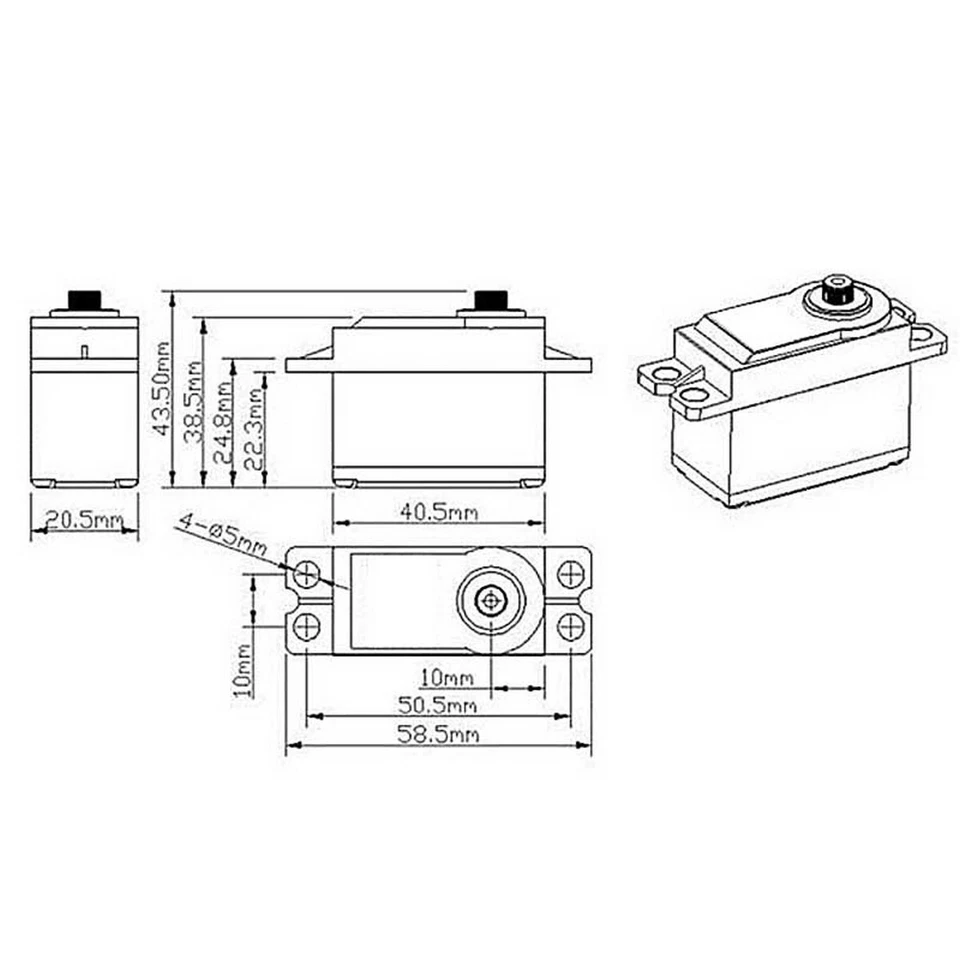 Krick 79050 Standardservo 4804A - Bild 3 von 3