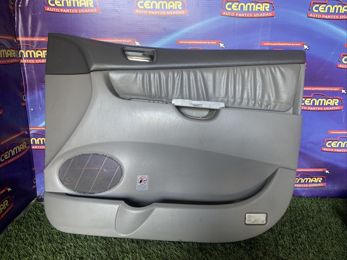 04-10 TOYOTA SIENNA XLE RIGHT FRONT DOOR TRIM PANEL GRAY LEATHER