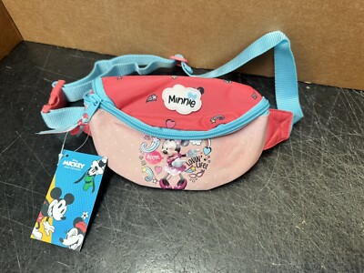 Disney Minnie Mouse Girls Fanny Pack Belt/Bum Bag Pink Red