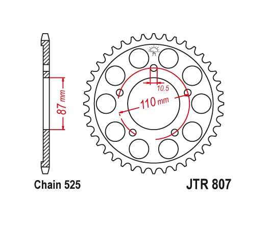 JT 钢制后链轮 44T 44 牙铃木 GSX650F SV650 SV650S 1999 - 2009 — 第 2/2 张图片