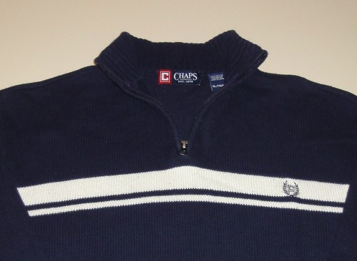 Mens Pre-Owned Size XL Chaps Ralph Lauren 1/2 Zip Sweater In Excellent Condition - Picture 2 of 4