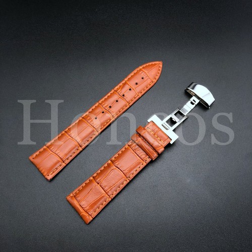 16mm-24mm Genuine Leather Strap Alligator Grain Watch Band With Butterfly Clasp - Picture 39 of 39