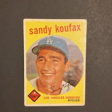 1959 Topps - #163 Sandy Koufax - Ok condition. Not graded.