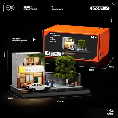 1:64 Initial D Fujiwara Tofu Shop Diorama 3D Builded For 1/64 car