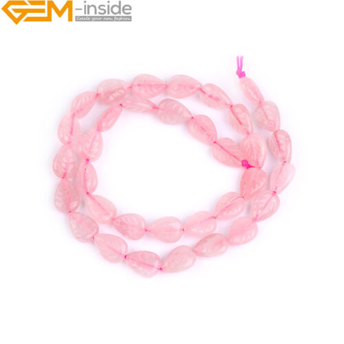 Natural Crystal Carved Leaf Leaves Sandstone Jewelry Making 15” 8x11mm 33Pcs - Picture 52 of 129