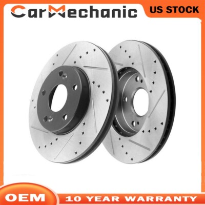 2.4L Front Drilled Brake Rotors for  2011 2012 - 2016 Kia Optima Hyundai Sonata