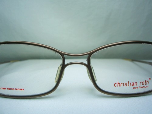 Christian Roth eyeglasses Titanium half rim oval square men women vintage NOS - Picture 2 of 12