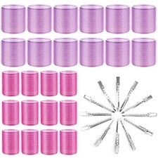 36 Pcs Hair Curlers Jumbo Hair Roller Set 2 Size 63mm 44mm with Stainless Clip