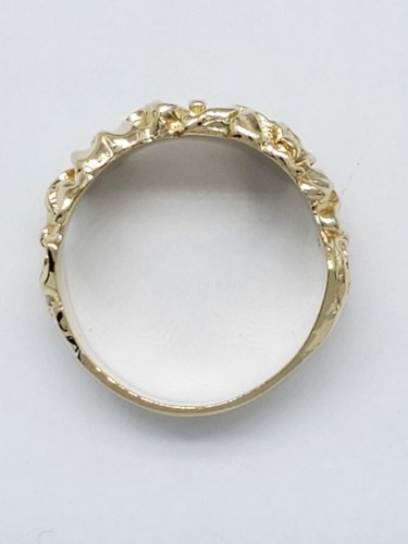 14K Solid Yellow Gold Floral Flower Design Ring Size 7.0 (AP1134595) - Picture 4 of 7