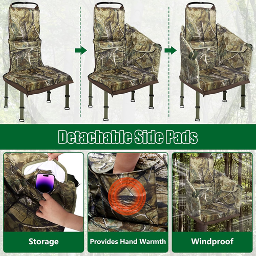 Tree Stand Seat Replacement, Adjustable Treestand Seats for Hunting, Comfortable - Picture 4 of 12