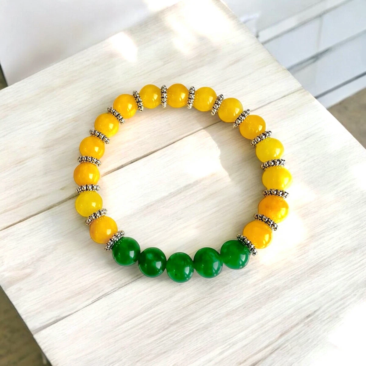 Bracciale uomo di pietre di Ematite e Zaffiro blu Birmano