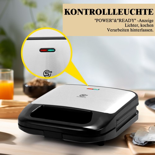 SUPERLEX Multifunktion Sandwichtoaster 6-Typen Set Toaster Waffeleisen Grill - Bild 5 von 14
