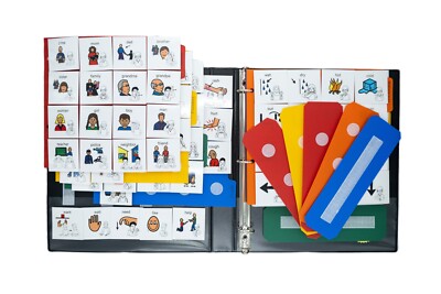 MY COMMUNICAID 1 BOOK 240 COMMUNICATION CARDS WITH ASL NON VERBAL AUTISM VISUAL