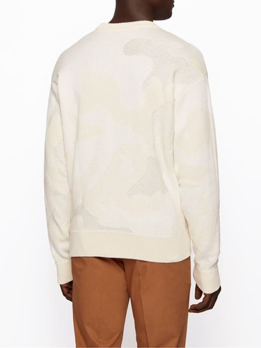 HUGO BOSS PIOLO CAMOUFLAGE PATTERN SWEATER MEN JUMPER PULLOVER 50450006118 - Picture 4 of 5